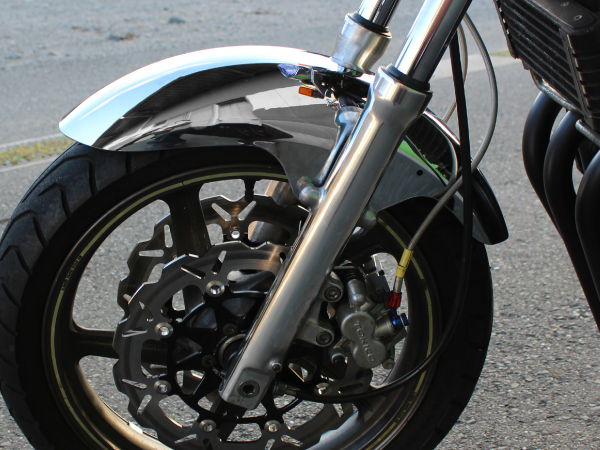 カワサキ ゼファー400/χ 純正タイプ フロントフェンダー メッキ