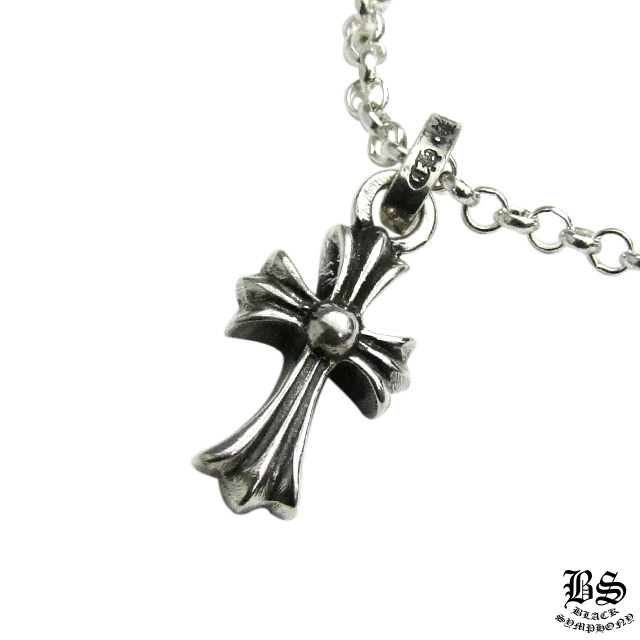 クロムハーツCHクロスベビーファットチャーム＆ロールチェーン18インチ