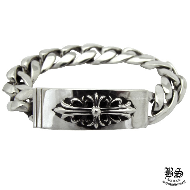 クロムハーツフローラルクロスIDブレスレットクラシックチェーン
