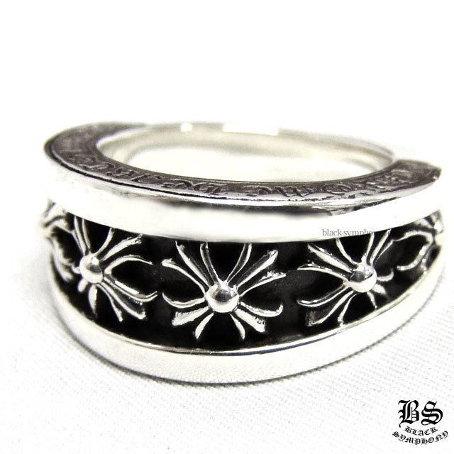 クロムハーツナローVバンドリングCHX|クロムハーツ通販専門店ブラック