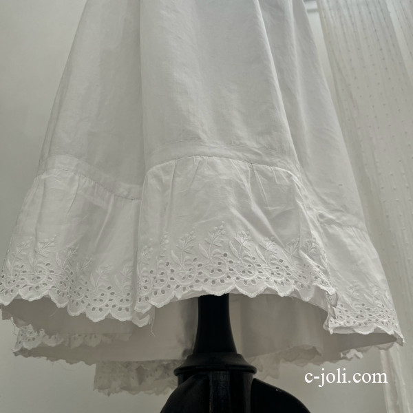 パリ発送】G-368 フランスアンティークコットンスカート/ペチコート