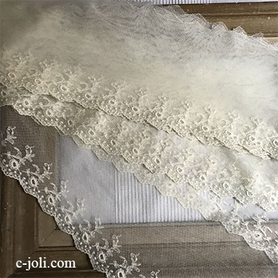 パリ発送】L2497 フランスアンティークレーストリム/テープレース