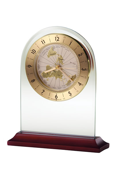 ワールドタイム目覚まし置き時計。645-603 WorldTimeArch シンプルな