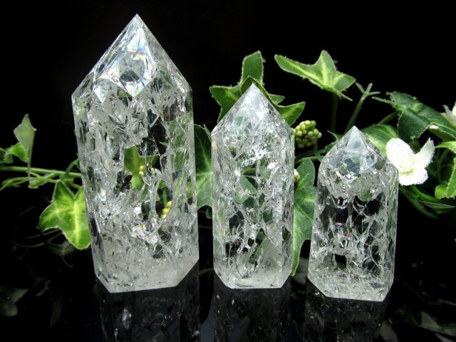 レインボークラック水晶 ポイント 100g-120g 開運・幸運・浄化の石