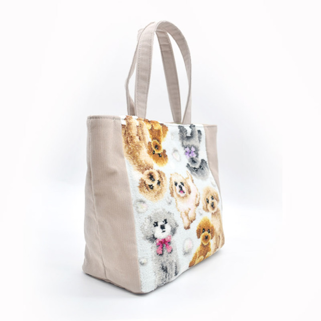 マルプー プードル トイプードル 総柄 トートバッグ EjPetit