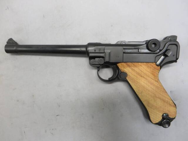 タナカ】ルガーP08 6in HW・シタンチェッカー木製グリップ