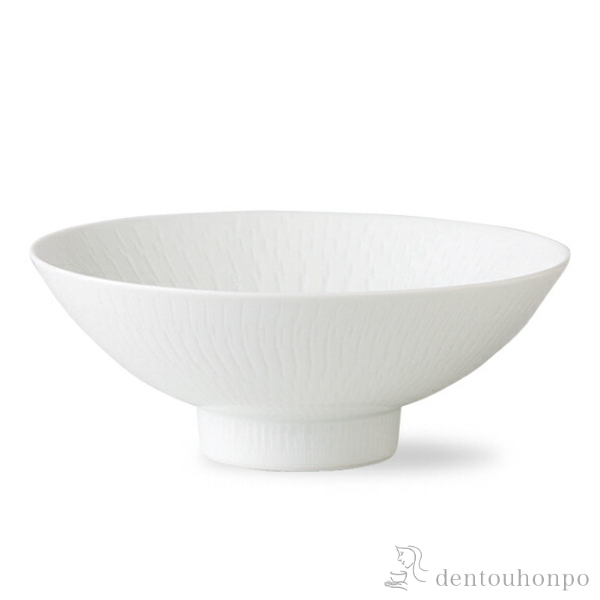 平碗 彫刻紋 白磁 カンナ彫 大 / ごはん 白ご飯 お茶碗 飯碗 おすすめ
