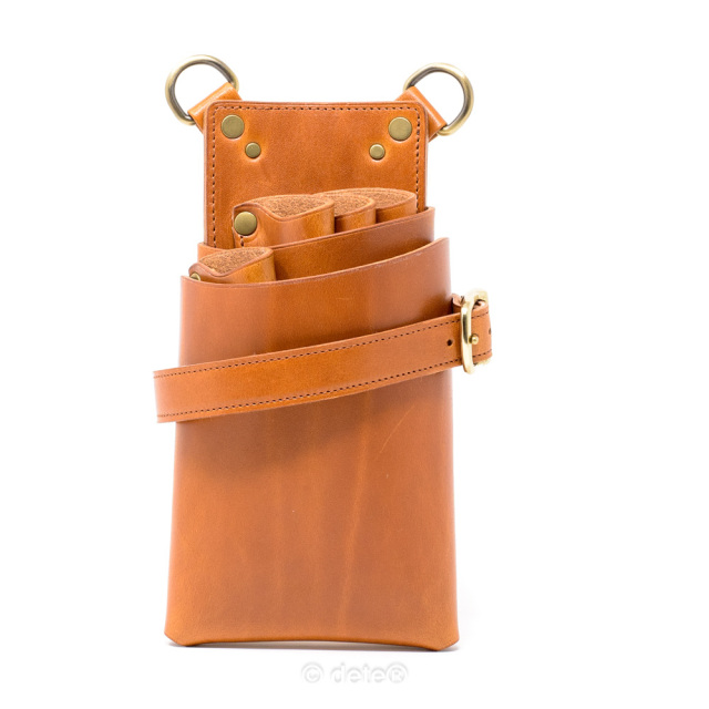 シザーケース5丁用 イタリアンレザー/栃木レザー/ブライドルレザー