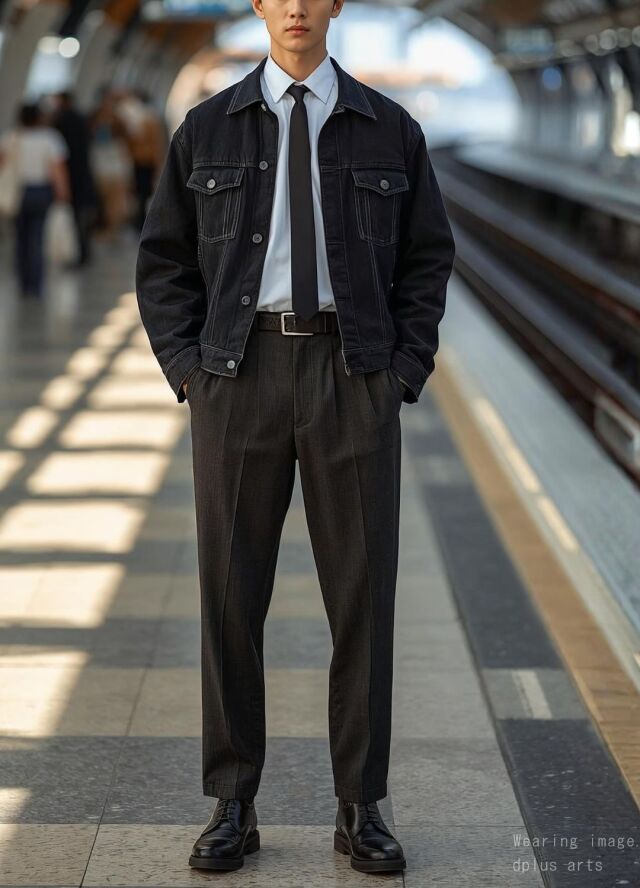 長さが選べる 細い ネクタイ ナロータイ 黒 ブラック 無地 5cm幅