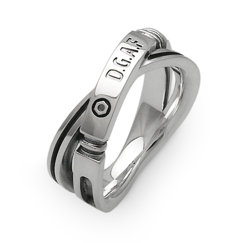 送料無料】Dr MONROE(ドクターモンロー) プレートクロスリング FC-259-SV