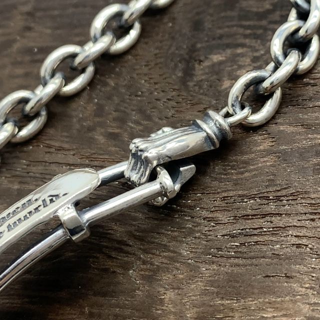 メンズスカル＆ボーンハンドブレスレット BR-36-SV