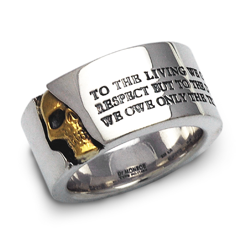 送料無料】Dr MONROE(ドクターモンロー) メッセージスカルリング FC