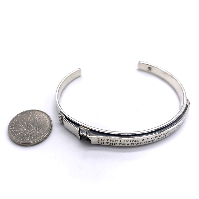 メンズメッセージスカルバングル BR-35-SV