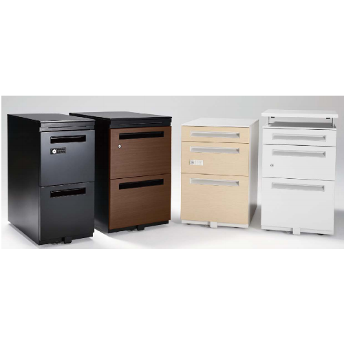 内田洋行 STワゴン スタンダードタイプ シリンダー錠タイプ A4-3段