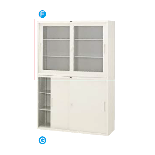 内田洋行 内田洋行 書庫 引違い書庫 シリンダー錠 W1200D400H880 4×3型