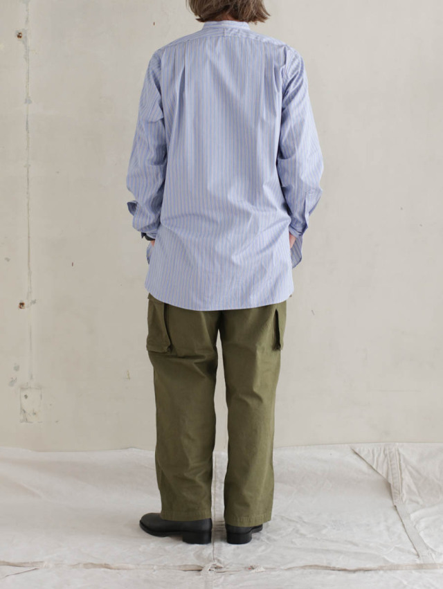 OUTIL ウティ｜pantalon blesle（olive）フレンチワーク綿麻カーゴパンツ