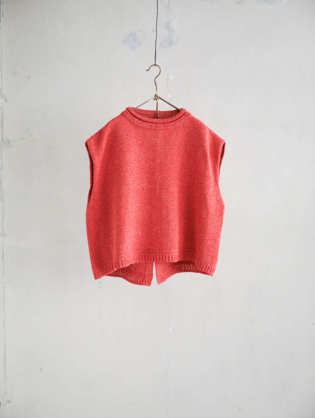 Atelier d'antan アトリエ ダンタン｜Dach ニットスリーブレス オレンジ
