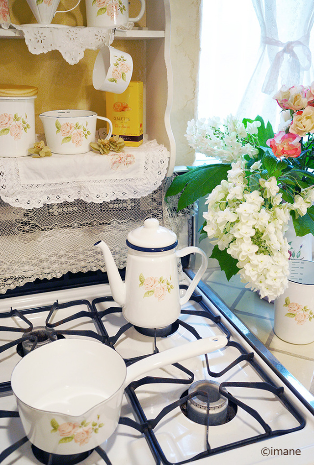 イマン ダイアナローズ ホーロー マルチスクエアポット【イマン