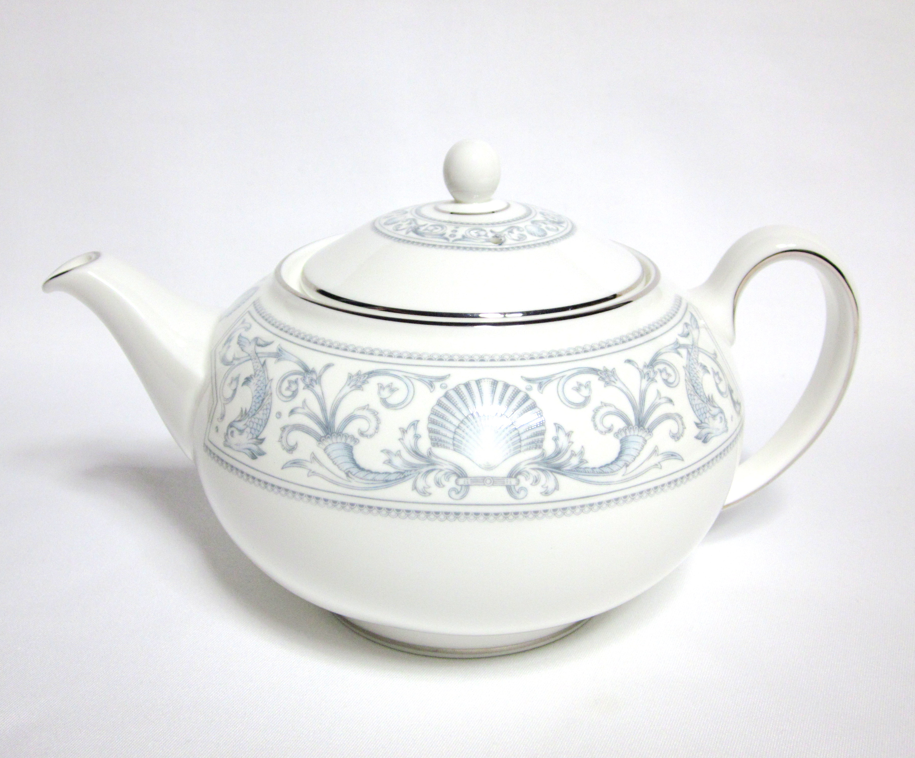 ウェッジウッド（Wedgwood）ドルフィンホワイト ティーポット【西洋