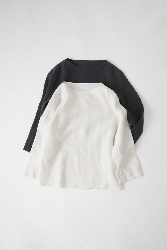 klause ボートネックブラウス（天日干し綾織リネン） annabelle