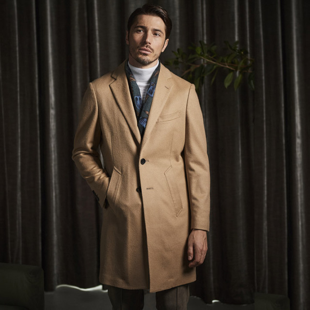 SALE カシミヤコート イタリア ピアツェンツァ ステンカラーコート