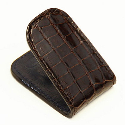 クロコダイルマネークリップ[M0814] クロコダイルレザーショップ ガウディ