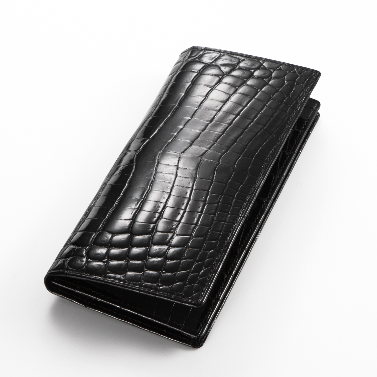 クロコダイルロングウォレット7枚カード(無双)[M0818] クロコダイル