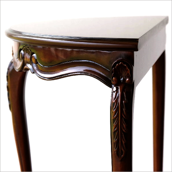 コンソールテーブル マホガニー 無垢材 アンティーク風 クラシック 猫