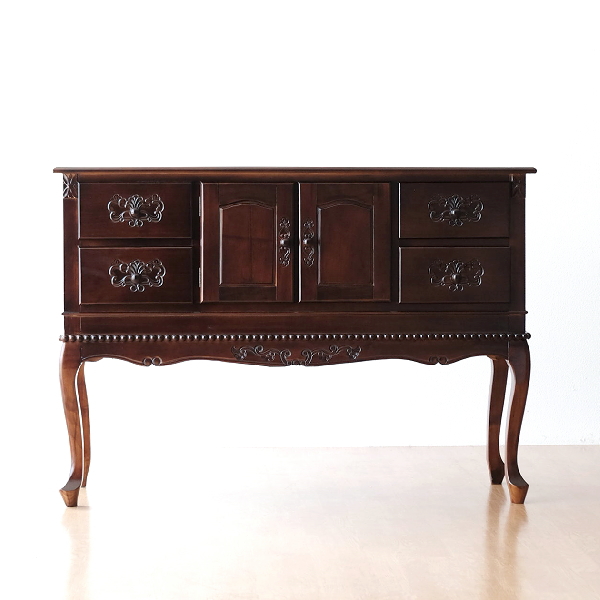 キャビネット アンティーク 脚付き 猫脚 完成品 木製 おしゃれ