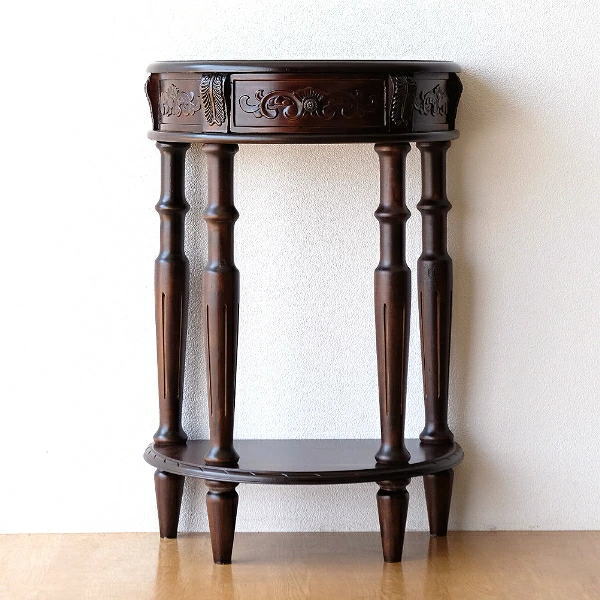 アンティーク 家具 コンソールテーブル 電話台 玄関 花台 完成品