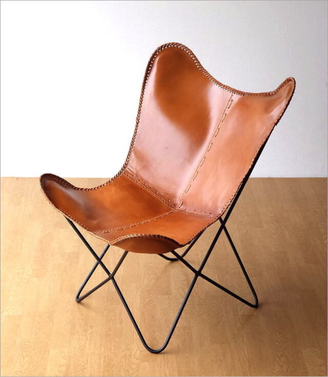 レザーチェア 本革 アイアン アンティーク レトロ 革製 椅子 レザー