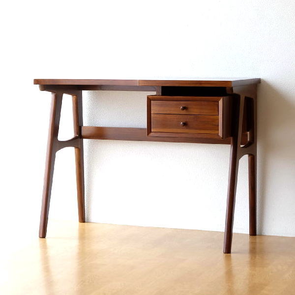 チーク デスク 机 無垢材 天然木 木製 シンプル コンパクト おしゃれ