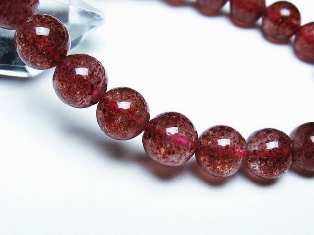 パワーストーン 天然石 アフリカンストロベリークォーツブレスレット