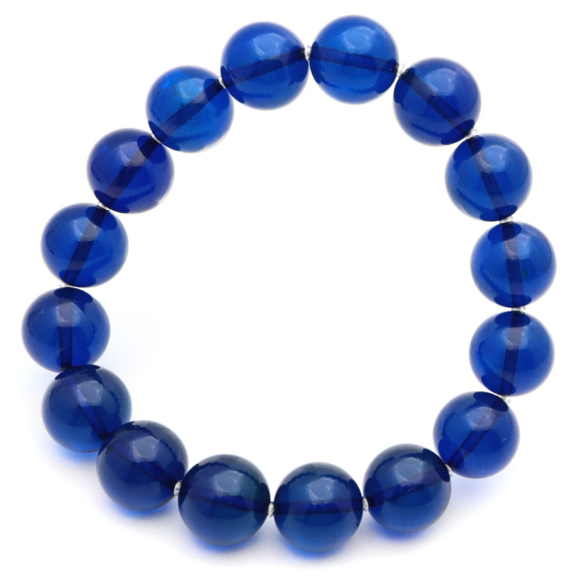 ブルーカラー アンバー ブレスレット 12mmリトアニア バルト海産 バル