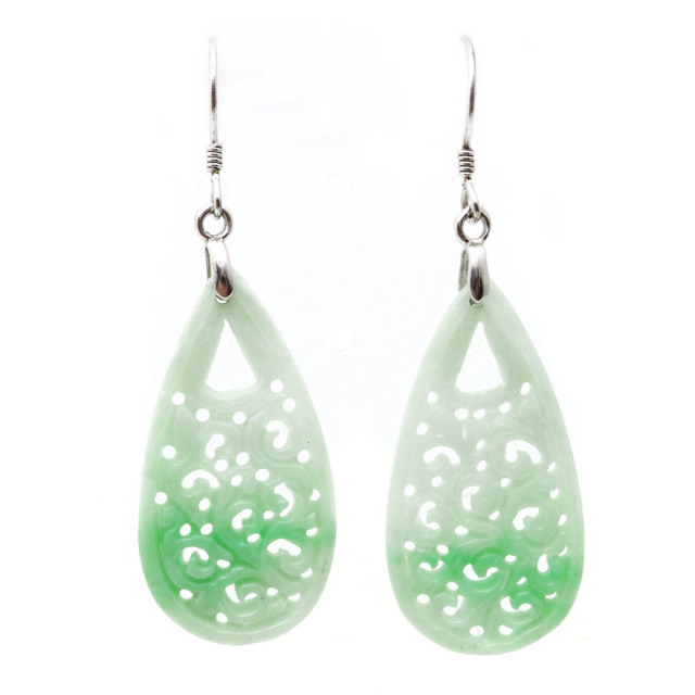 翡翠 ミャンマー産 ピアス 両耳用 ヒスイ ひすい レディース 天然石