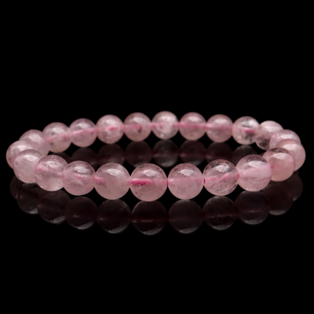 モルガナイト ブレスレット 8.5mm ピンク アクアマリン 3月 誕生石