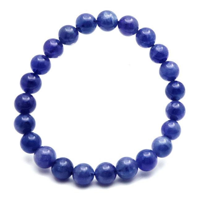 タンザナイト ブレスレットバイカラー AAAAA 8mm 鑑別書付き 12月