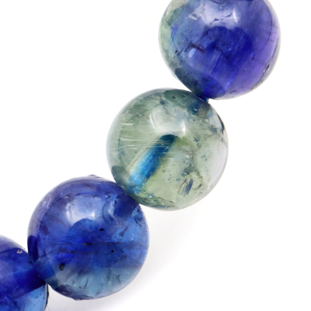 タンザナイト ブレスレットバイカラー AAAAA 8mm 鑑別書付き 12月