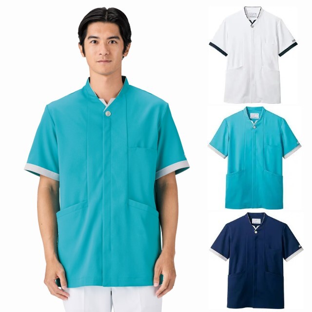 PP202 住商モンブラン ナースウェア ジャケット 男性用 半袖 PHS