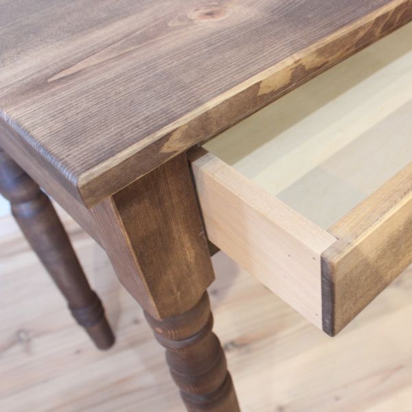 ろくろ脚デスク・引き出し付き