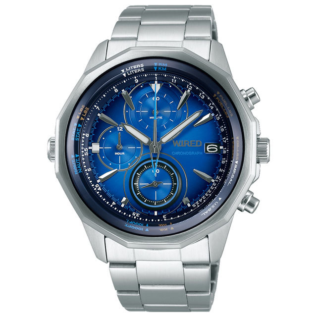 国内正規品】セイコーWIRED（ワイアード）クロノグラフ THE BLUE ザ