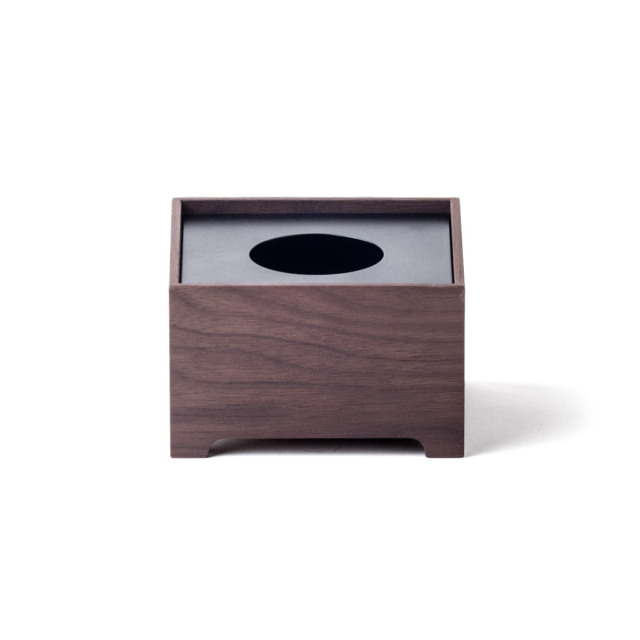 ハーフ/オーク・ライトグレー/上フタ式＞木製ティッシュボックス 国産