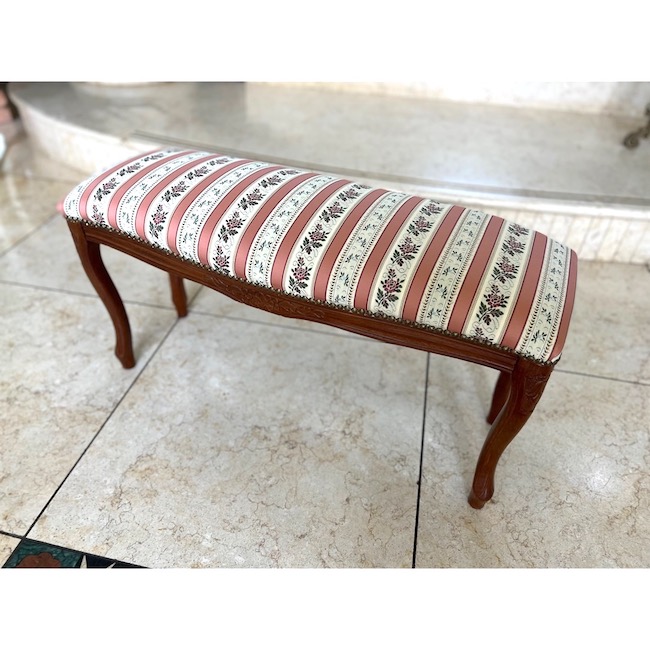 イタリア製｜Stool/スツール｜ベンチスツール｜ストライプローズピンク