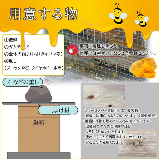 日本蜜蜂 巣箱 二ホンミツバチ 日本みつばち 重箱式巣箱 4段 送料無料