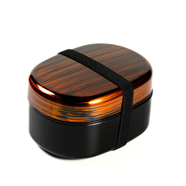 京小判弁当箱 溜内朱 漆塗り ランチボックス 11-12404【製造中止