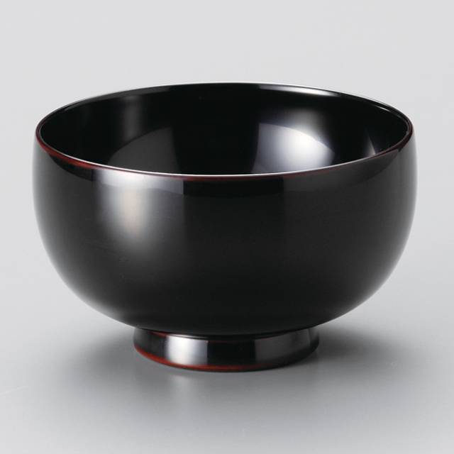 汁椀 羽反り 古代朱/溜内黒 漆塗り・木製 12-01504/01505 漆器の井助