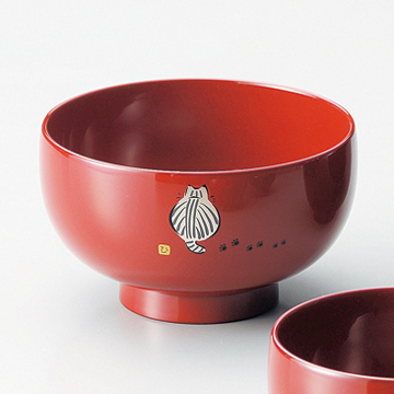 合鹿椀 日月ぼかし 漆塗り 大椀・麺鉢・丼鉢（製造中止） 漆器の井助