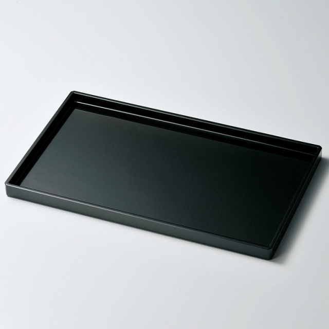 脇取盆 17.0 乾漆 うるみ/黒 木製 トレー 11-11204/11206 【製造中止