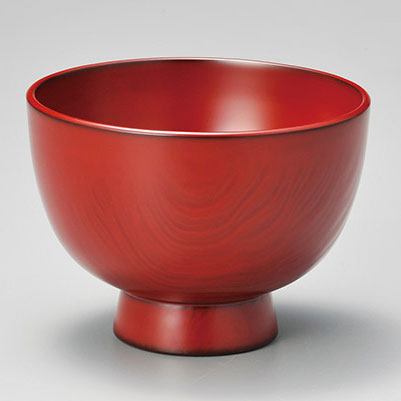 お好み椀 面取椀 溜内朱/朱 漆塗り 12-04803/04806 漆器の井助