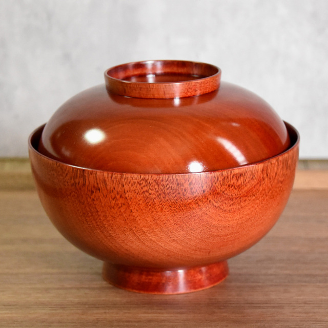 煮物椀 溜内朱 雪月花 木製 漆塗り（製造中止） 漆器の井助